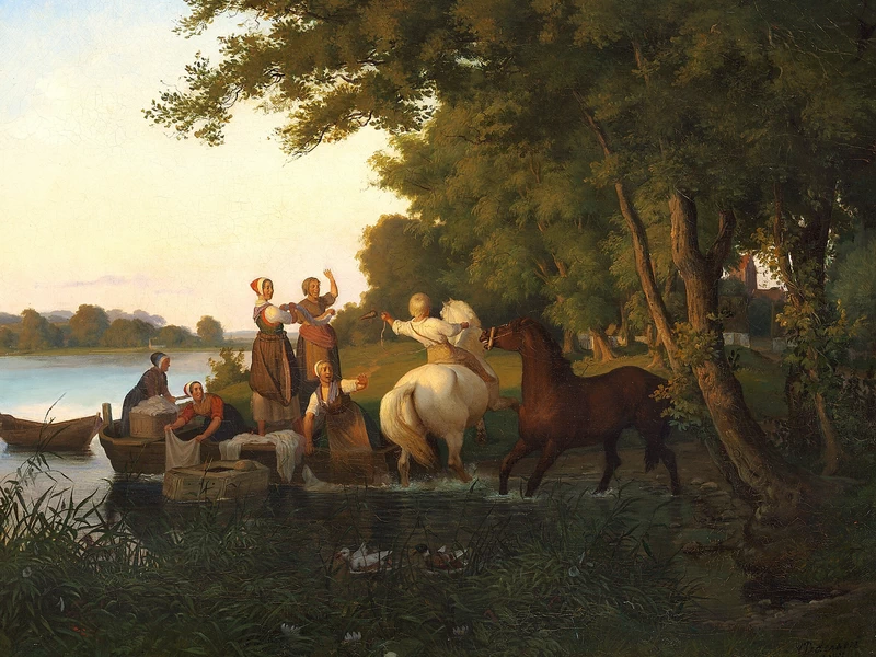 1820-Vilhelm Pedersen - Lavandaie, 1847
